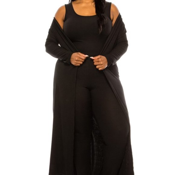 Three piece Pant set Plus size Black - Picture 2 of 6